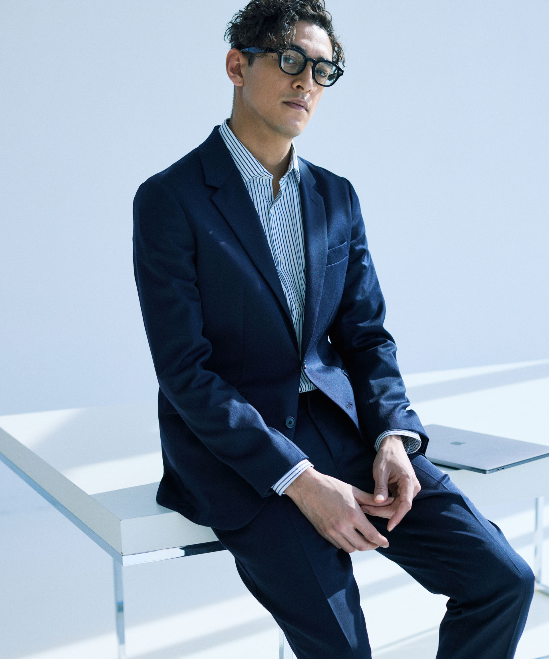 nano･universe「｢Damerino｣ExtrafineWoolmix ベネセットアップストレッチ」|スーツ|