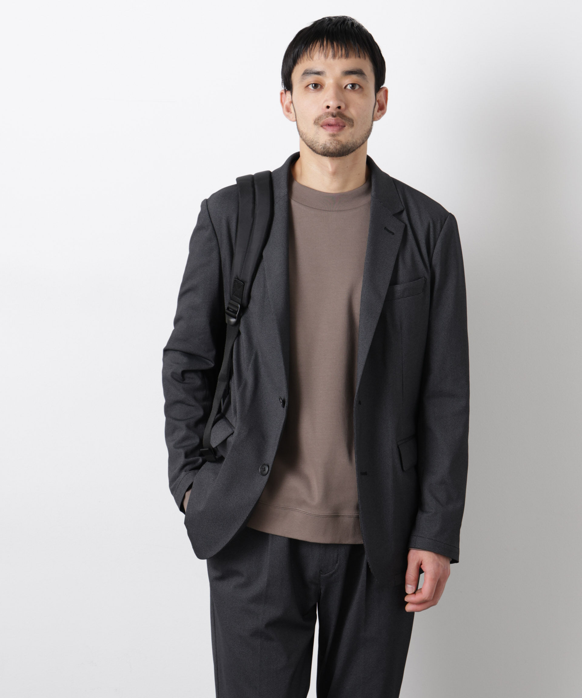 nano･universe「｢Damerino｣ 軽量ジャージーデニムライクストレッチセットアップ」|スーツ|