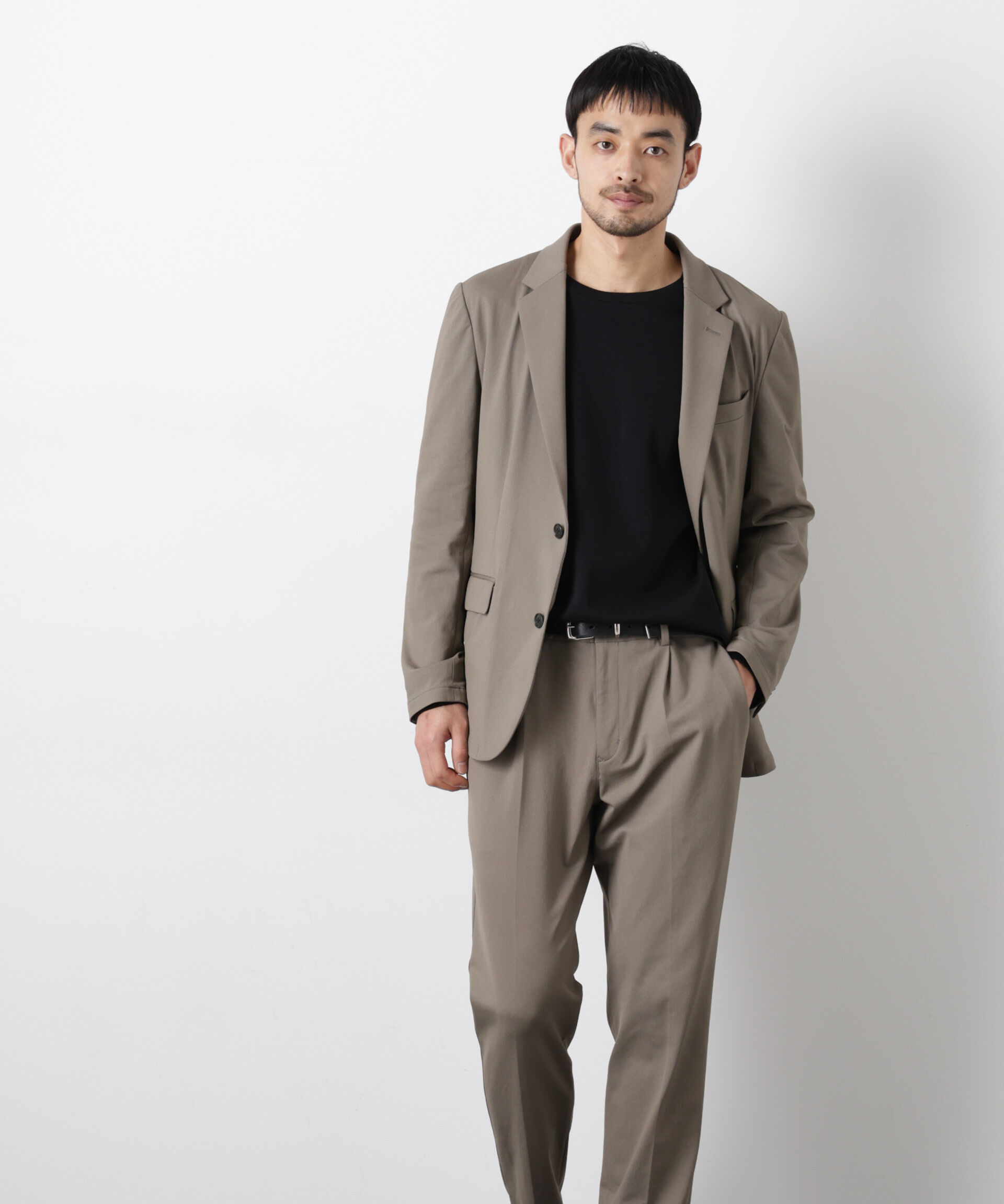 nano･universe「｢Damerino｣ 軽量ジャージーデニムライクストレッチセットアップ」|スーツ|