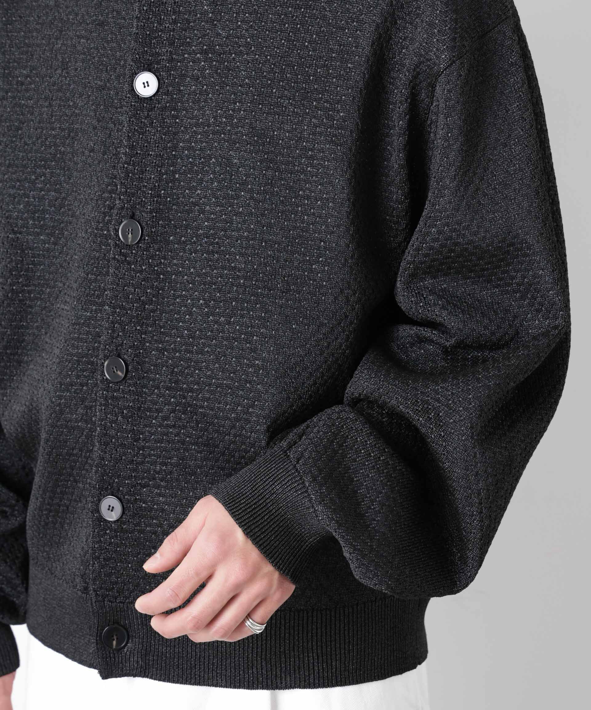 nano･universe「ギマポロカラーニットジャケット」|ニット・セーター|