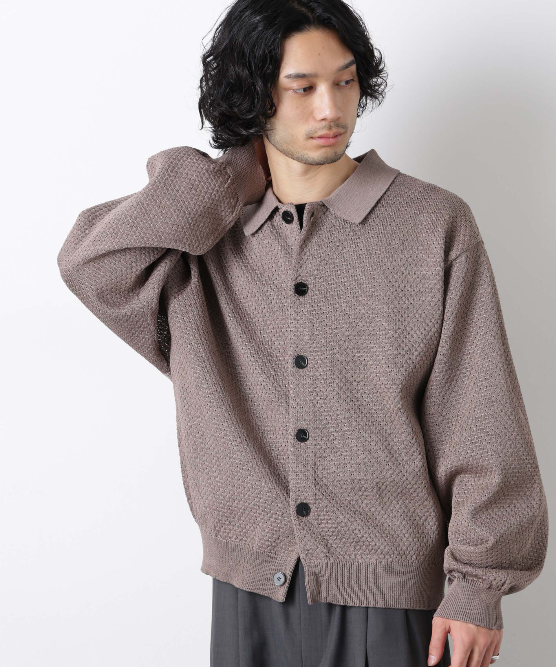 nano･universe「ギマポロカラーニットジャケット」|ニット・セーター|モカ3