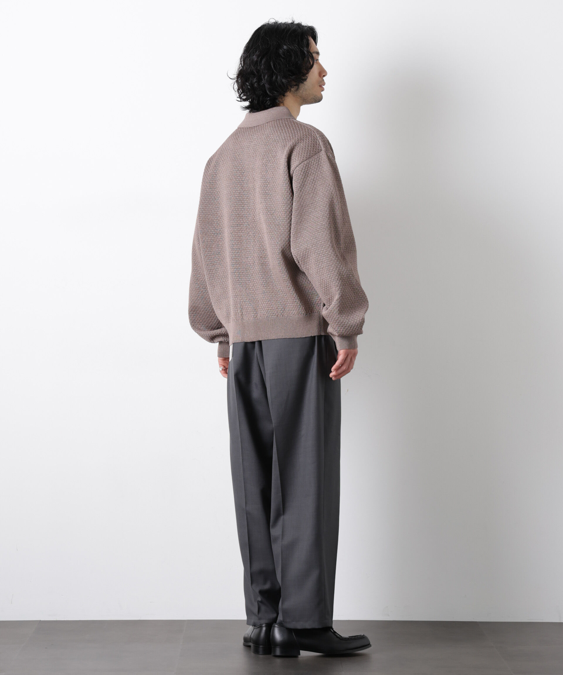 nano･universe「ギマポロカラーニットジャケット」|ニット・セーター|