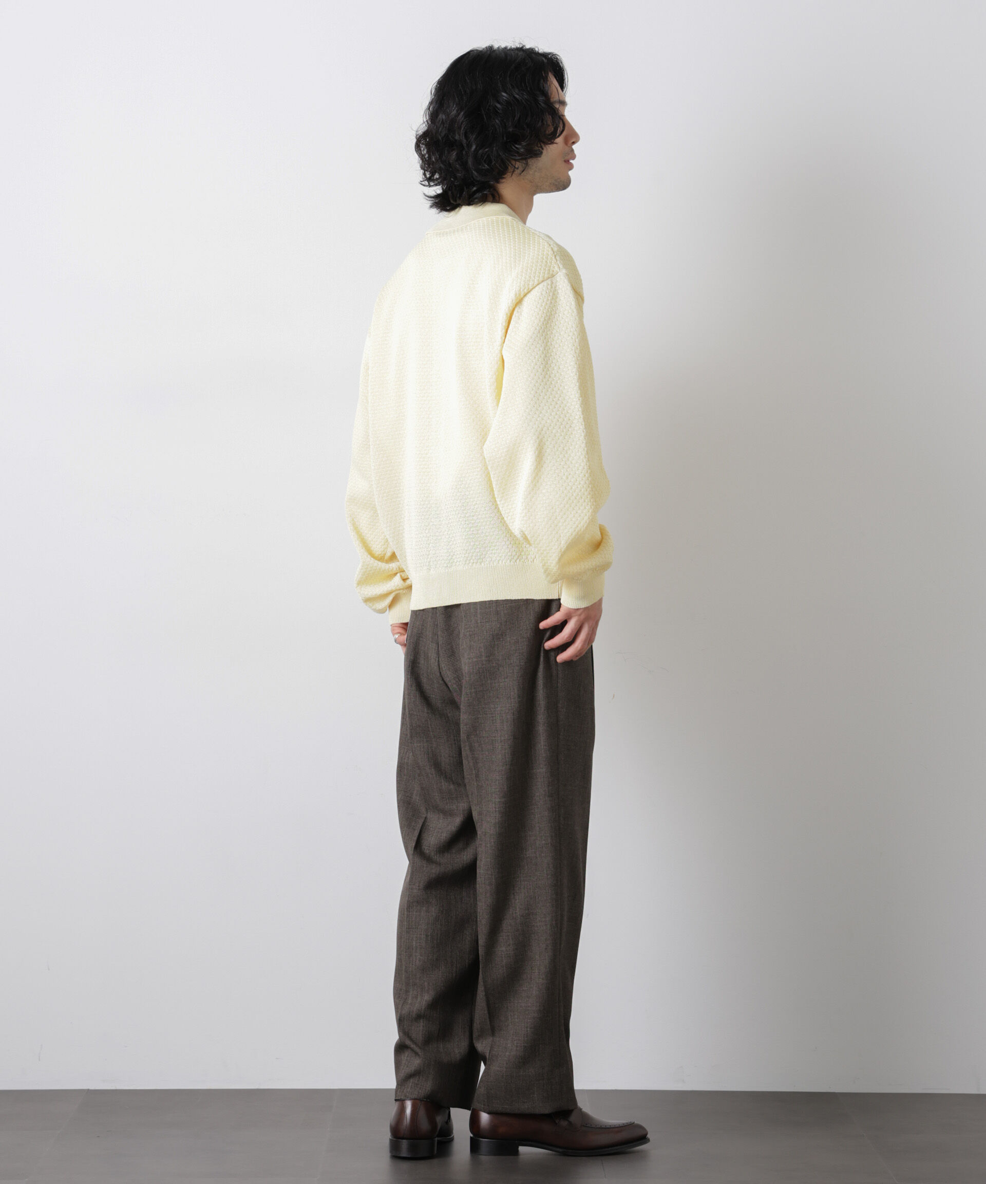 nano･universe「ギマポロカラーニットジャケット」|ニット・セーター|