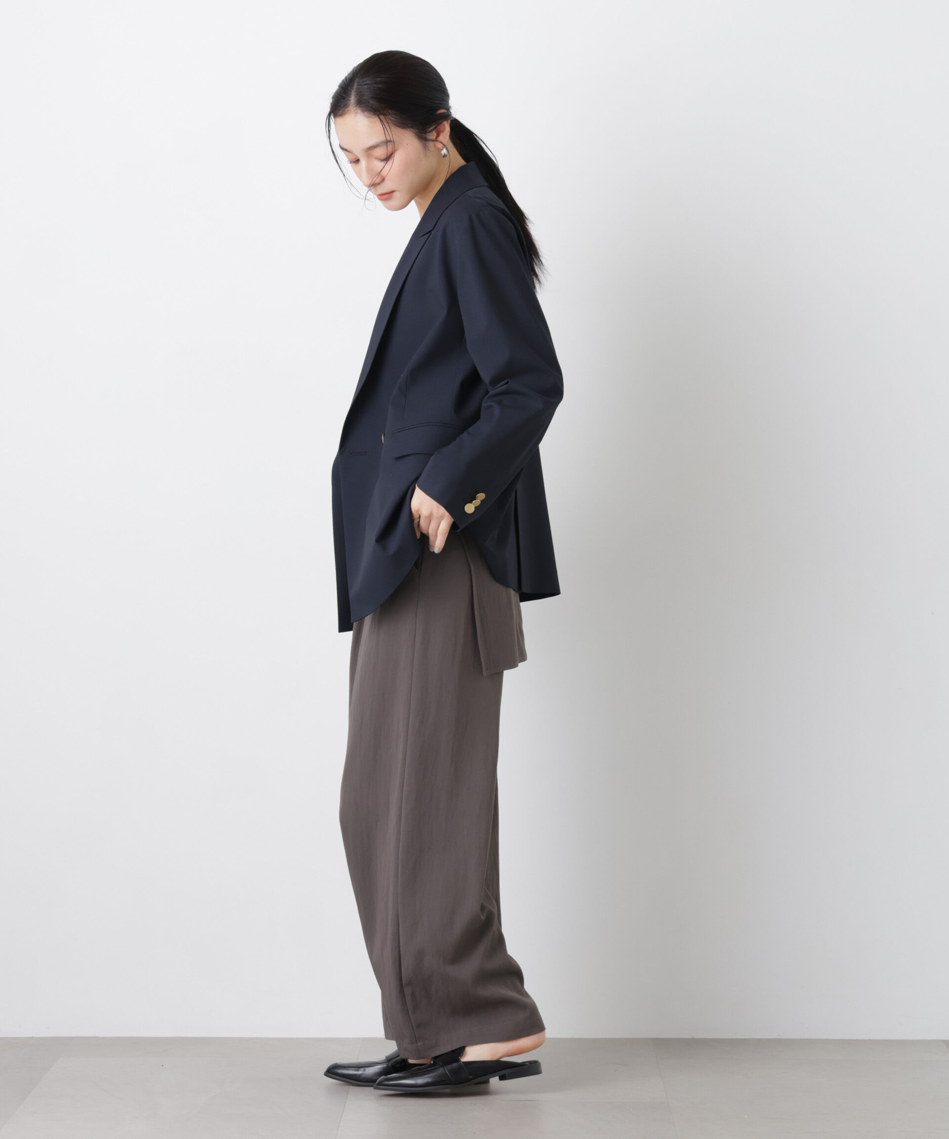 nano･universe「トロストレッチダブルジャケット(セットアップ可)」|テーラードジャケット|