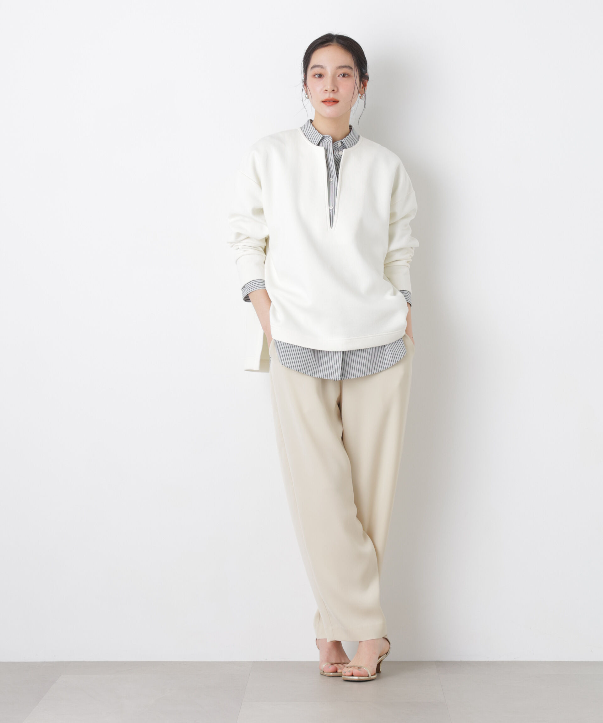 nano･universe「2wayオーバーシャツ」|シャツ・ブラウス|