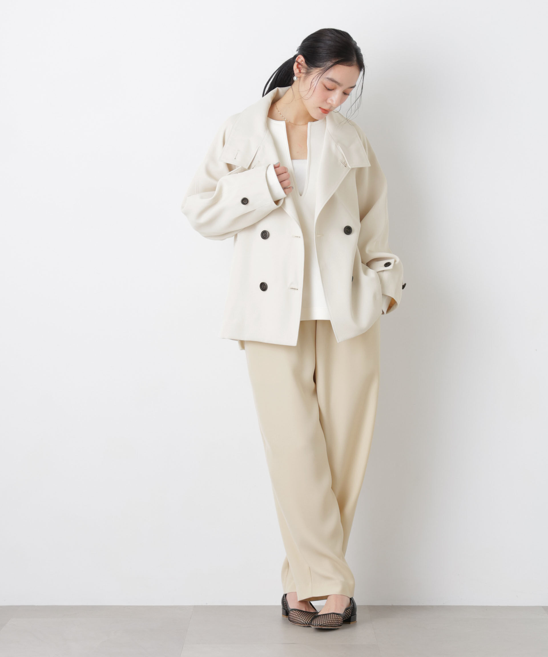 nano･universe「エアリーツイルベルテッドショートコート」|その他|