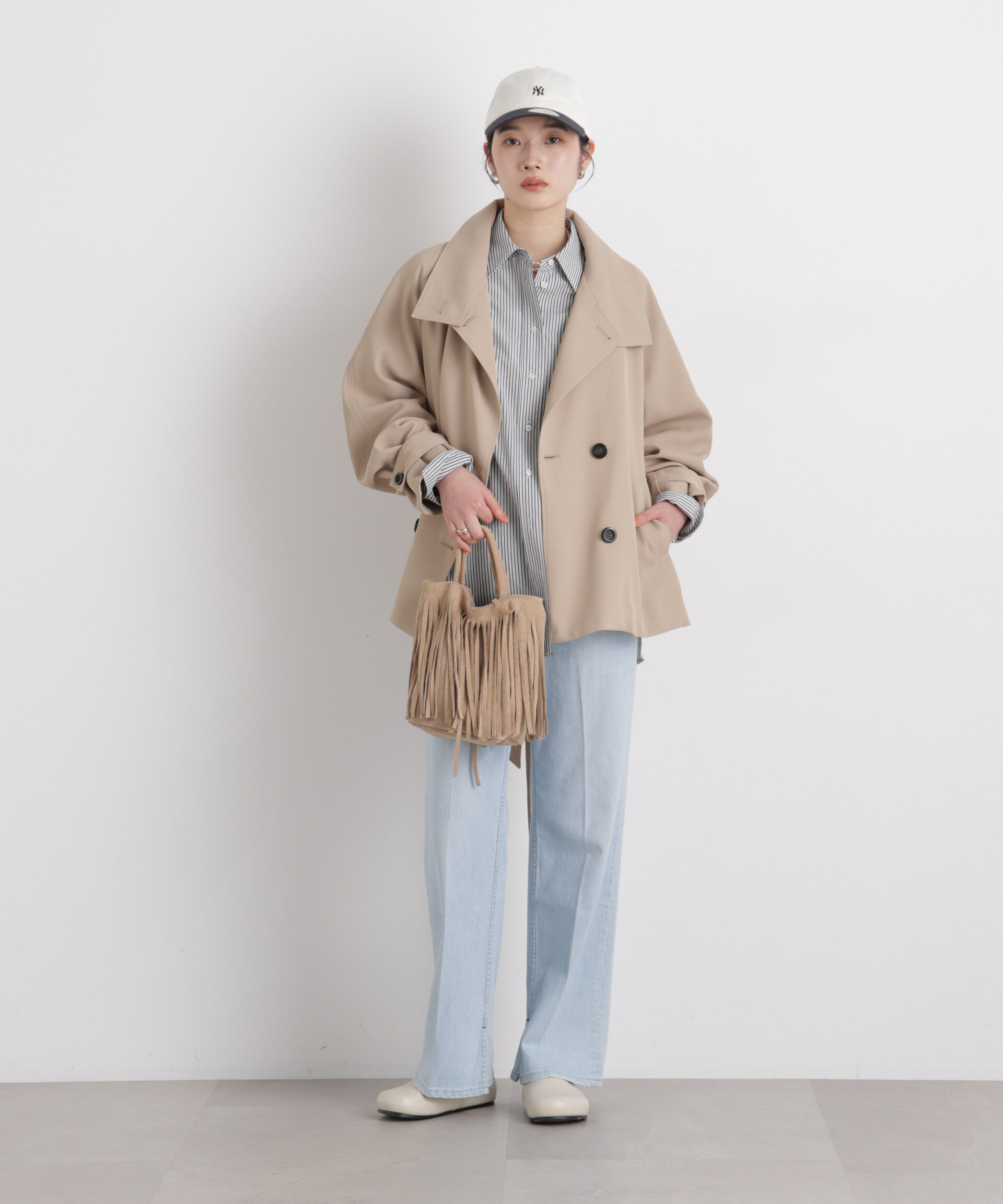 nano･universe「エアリーツイルベルテッドショートコート」|その他|