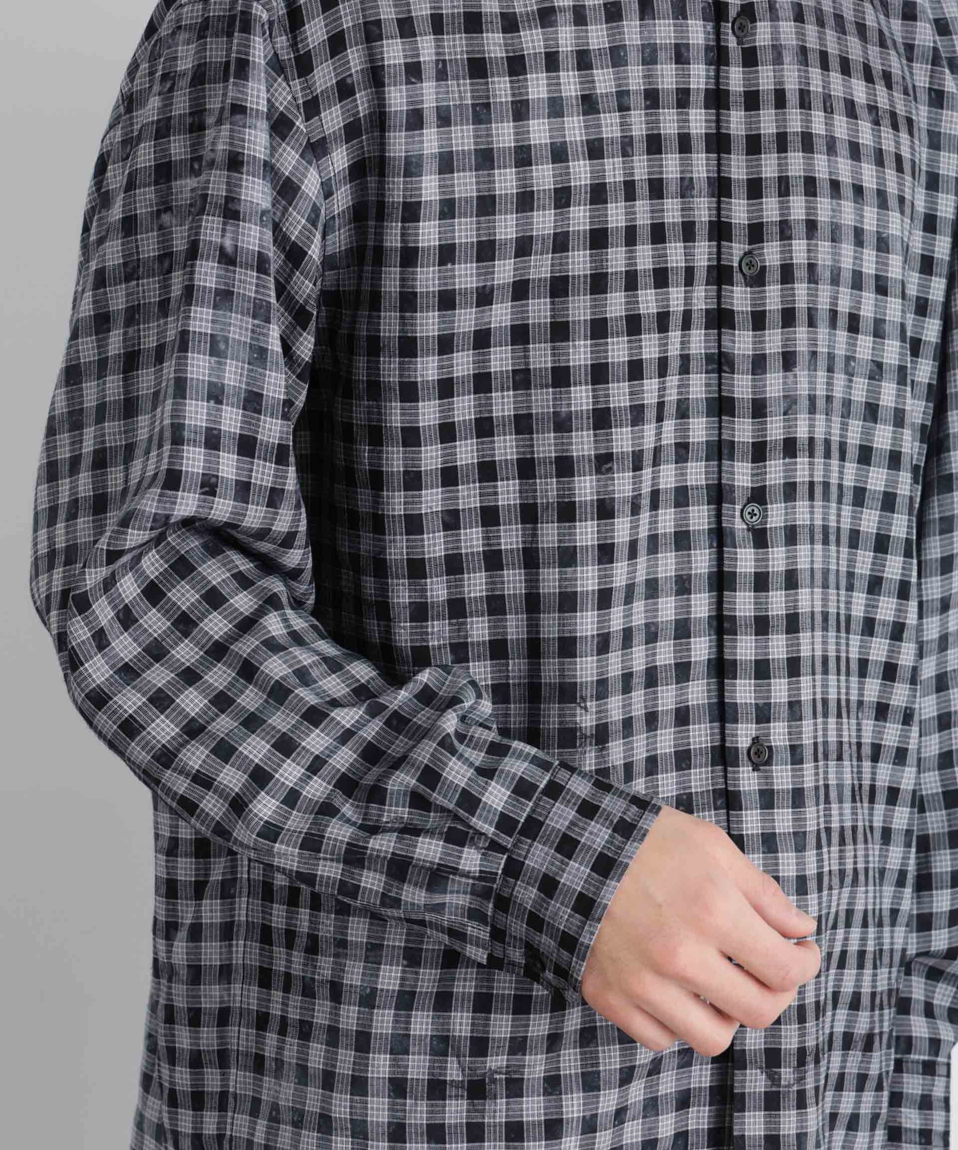 nano･universe「ケミカルフィニッシュチェック オーバーシャツ」|シャツ・ブラウス|