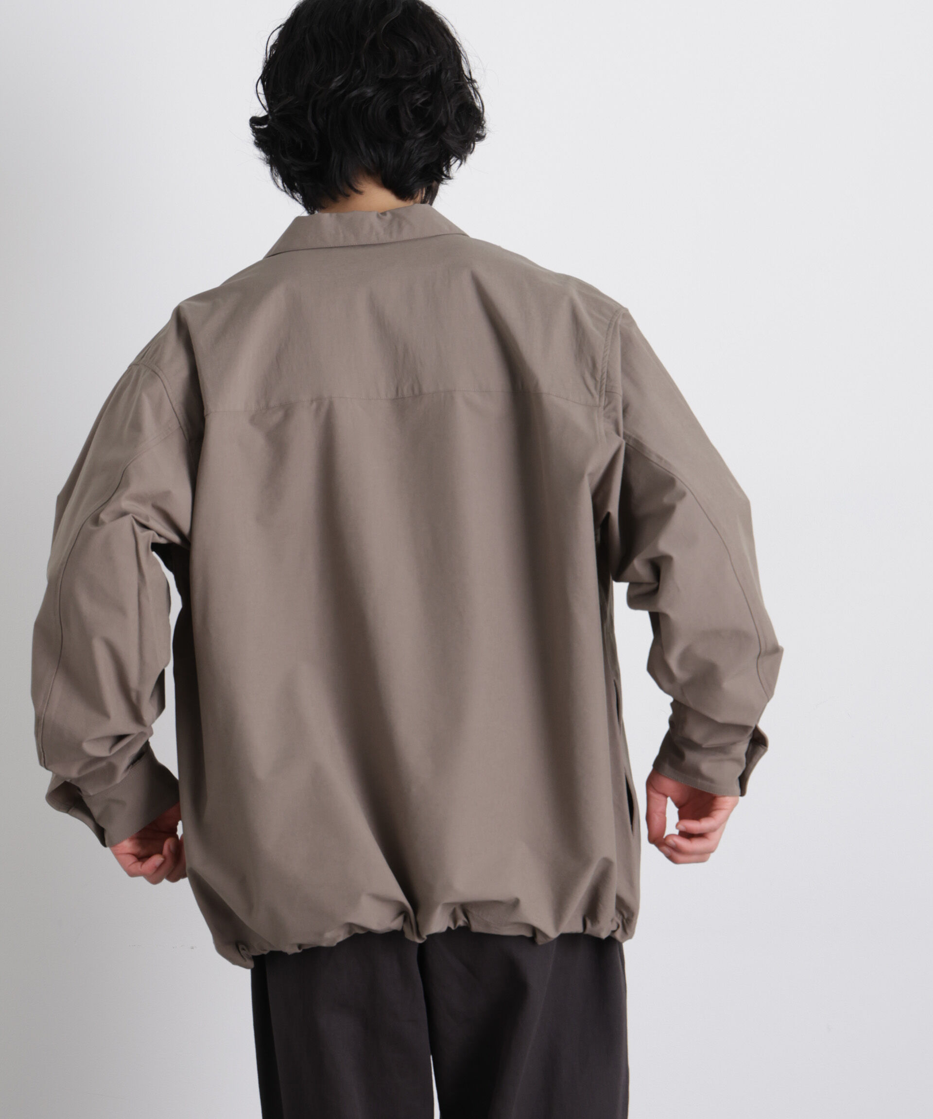 nano･universe「ストレッチワイドシャツブルゾン」|ブルゾン・スタジャン|