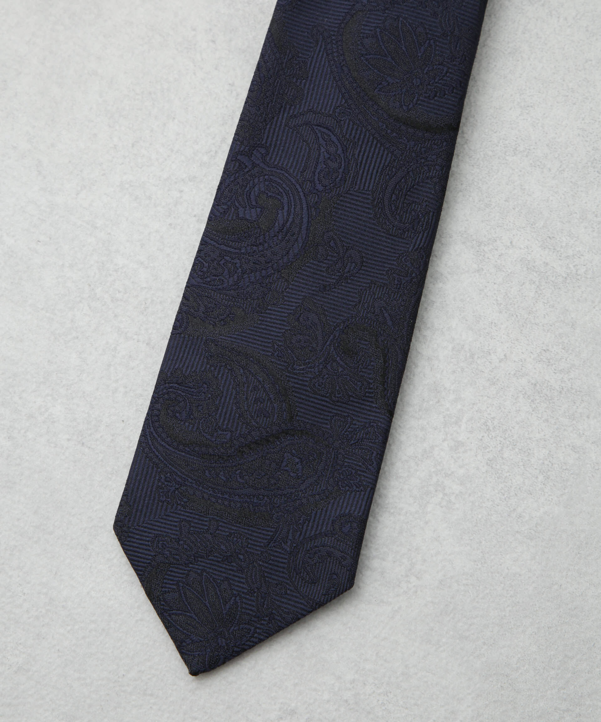 nano･universe「京都西陣ウォッシャブルシャドーペイズリーネクタイ1」|ネクタイ・蝶ネクタイ|
