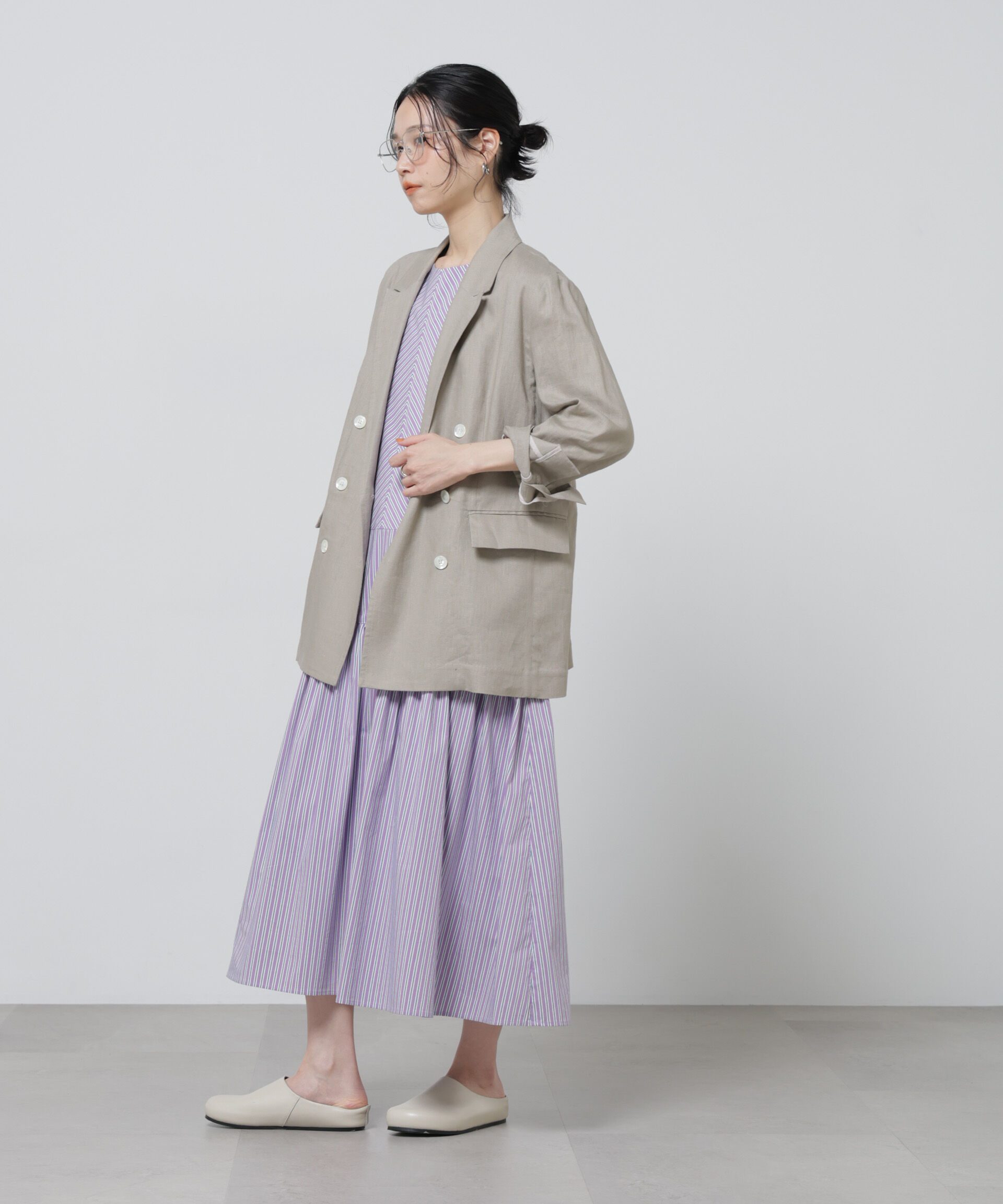 nano･universe「European Flax ダブル6Bジャケット(セットアップ可)」|テーラードジャケット|