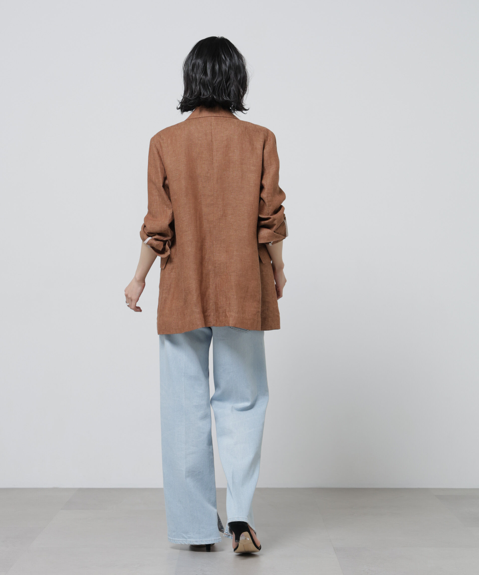 nano･universe「European Flax ダブル6Bジャケット(セットアップ可)」|テーラードジャケット|