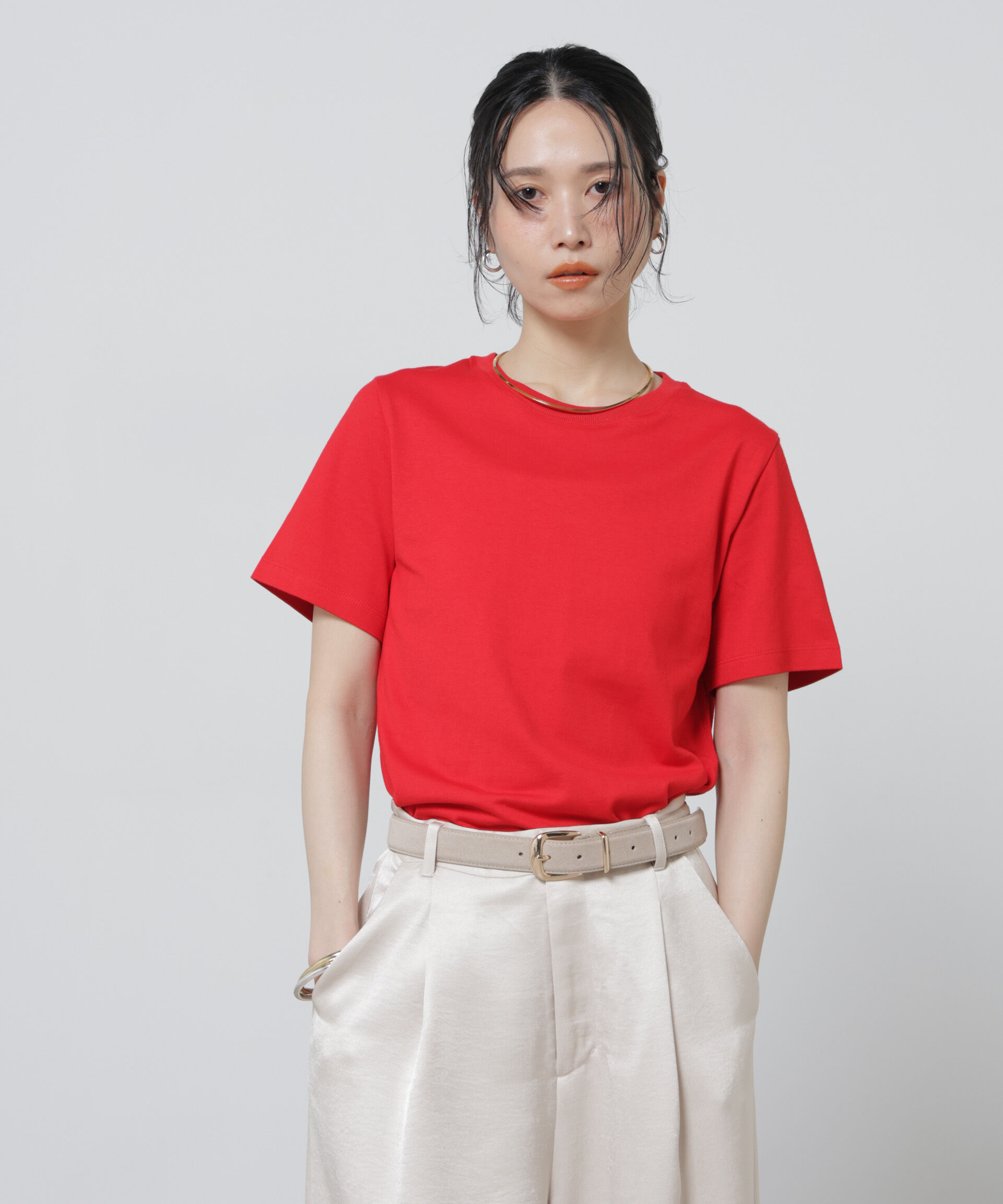 nano･universe「Anti Soaked(R) 汗染み防止カラフルクルーTシャツ」|Tシャツ・カットソー|