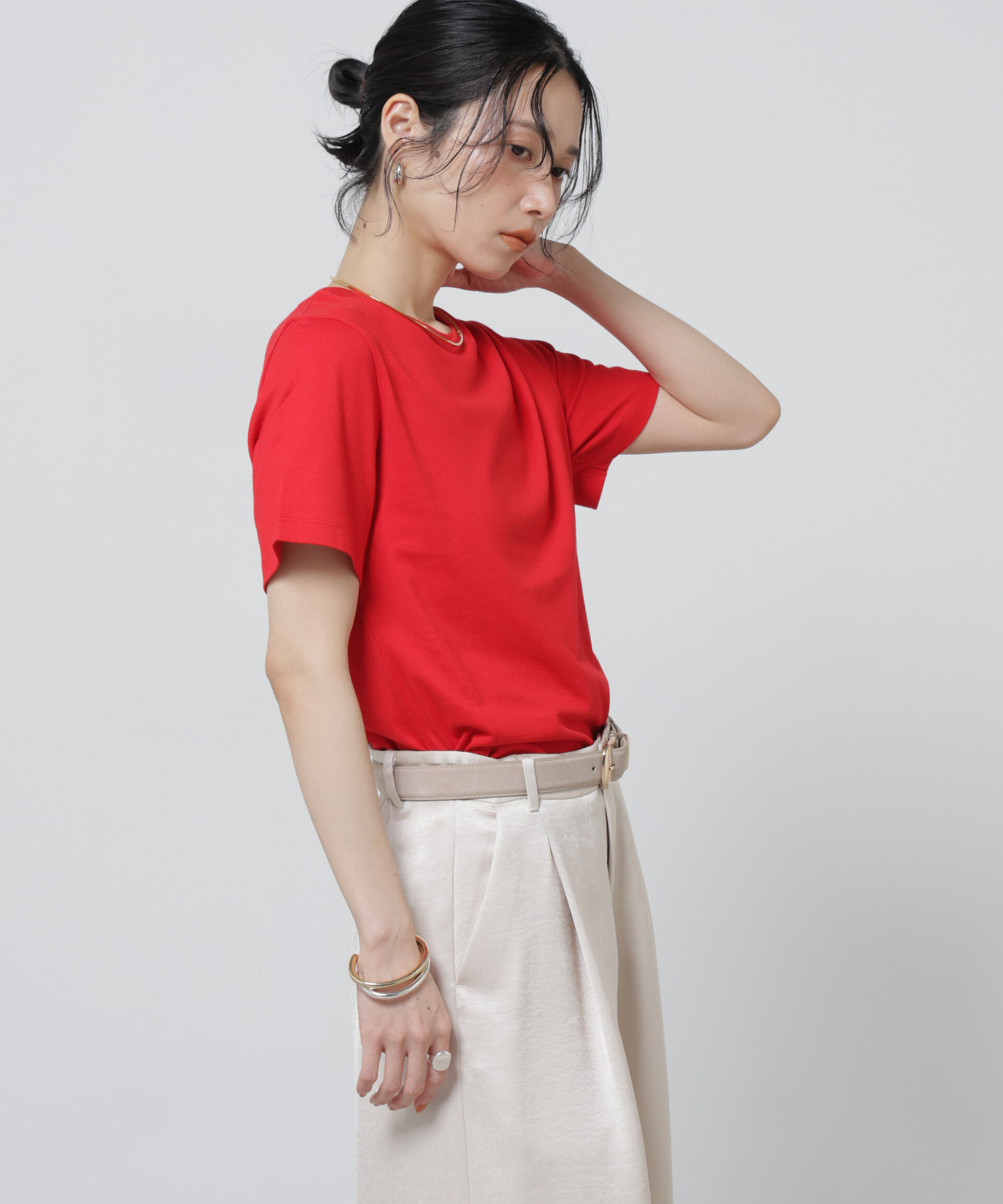 nano･universe「Anti Soaked(R) 汗染み防止カラフルクルーTシャツ」|Tシャツ・カットソー|