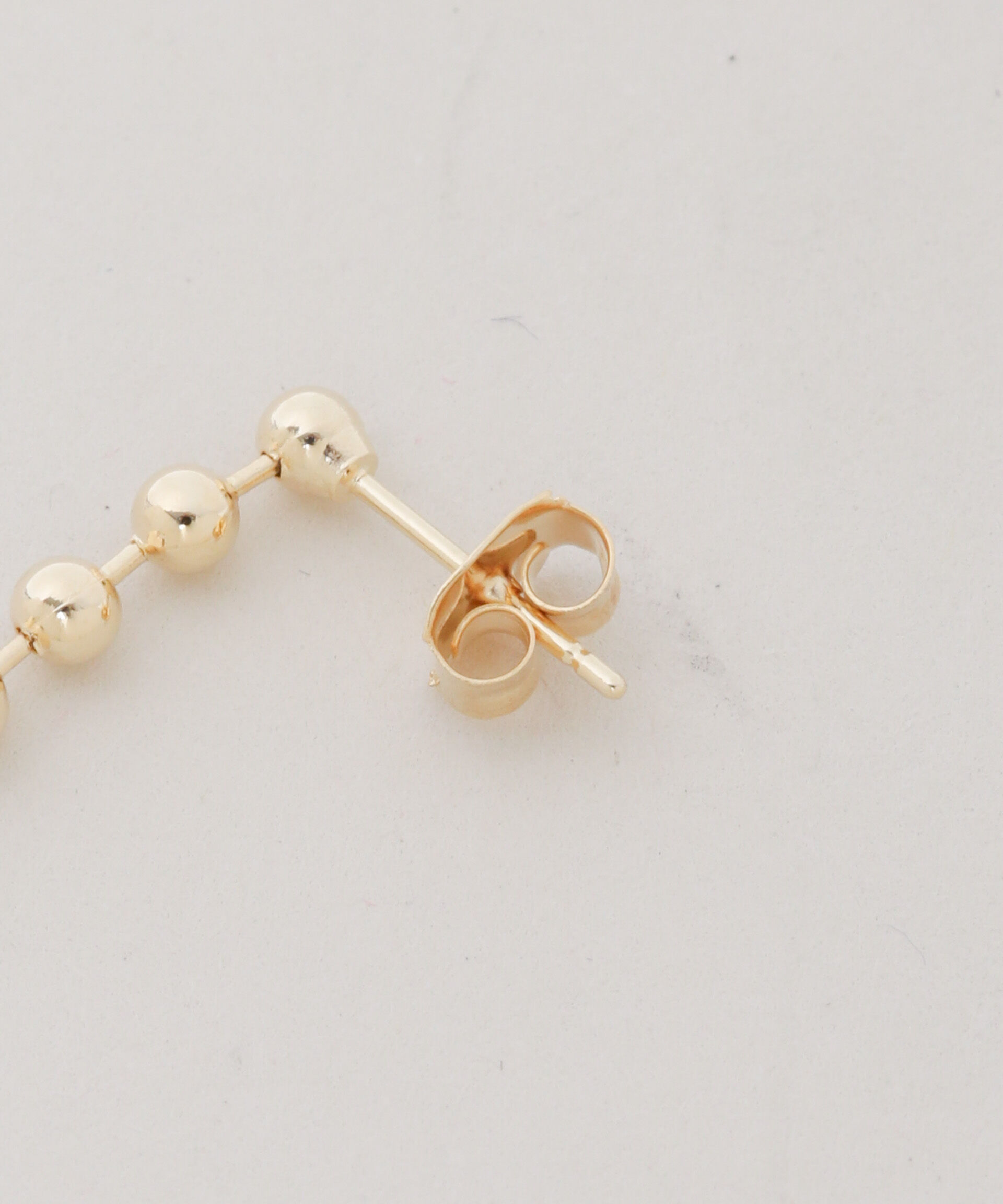 nano･universe「ボールチェーンドロップピアス」|ピアス|