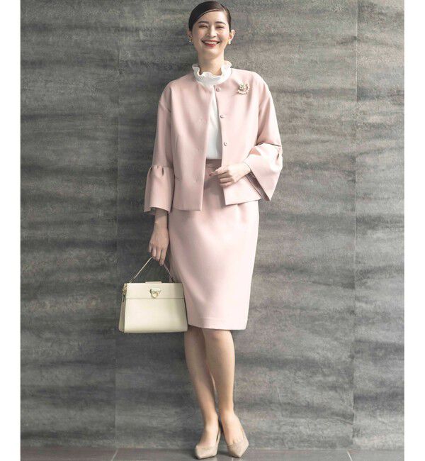 組曲「【KUMIKYOKU NAVY】コンフォータブルドレープ ジャケット」|ノーカラージャケット|