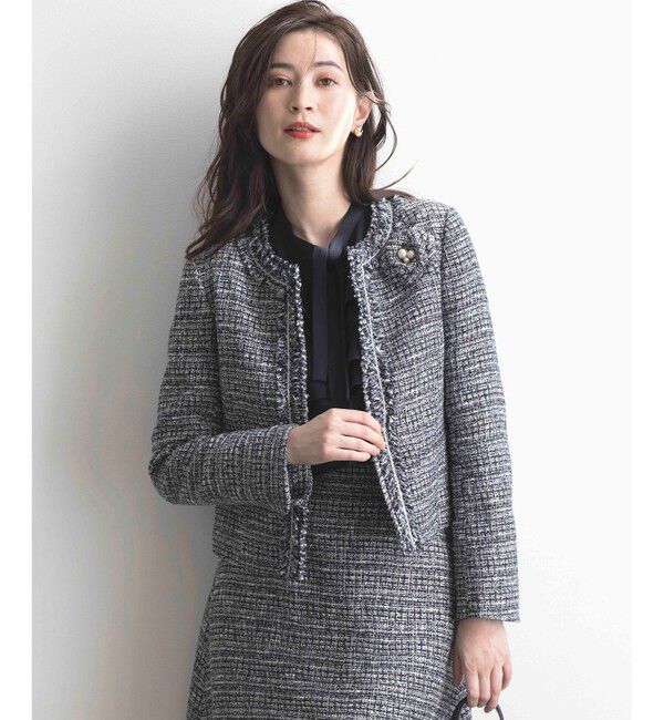 組曲「ツイードパールコサージュ」|ブローチ・コサージュ|