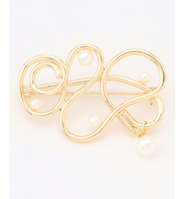 組曲「メタルラインパールポイントブローチ」|ブローチ・コサージュ|