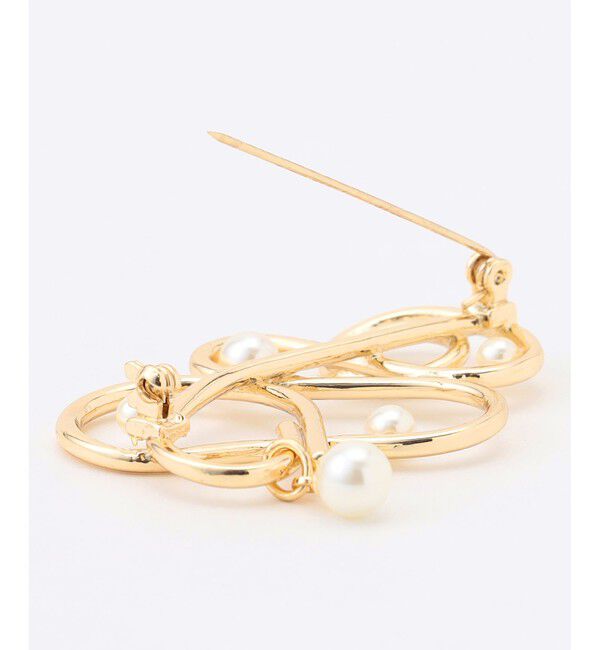 組曲「メタルラインパールポイントブローチ」|ブローチ・コサージュ|