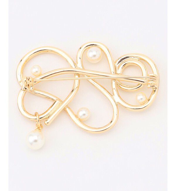 組曲「メタルラインパールポイントブローチ」|ブローチ・コサージュ|