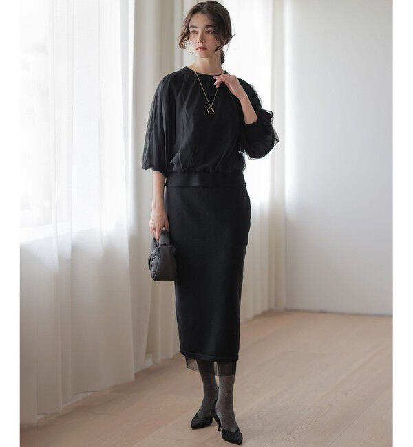 組曲「【WEB限定】チュールニット&times;リバーシブルスカート セット」|スーツ|