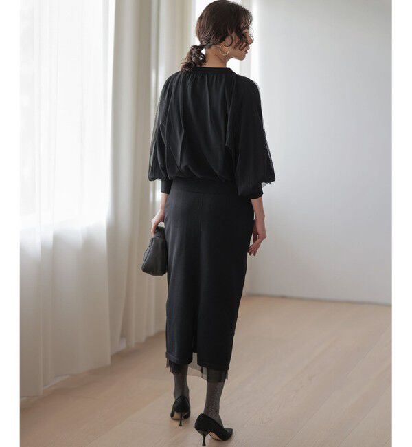 組曲「【WEB限定】チュールニット&times;リバーシブルスカート セット」|スーツ|
