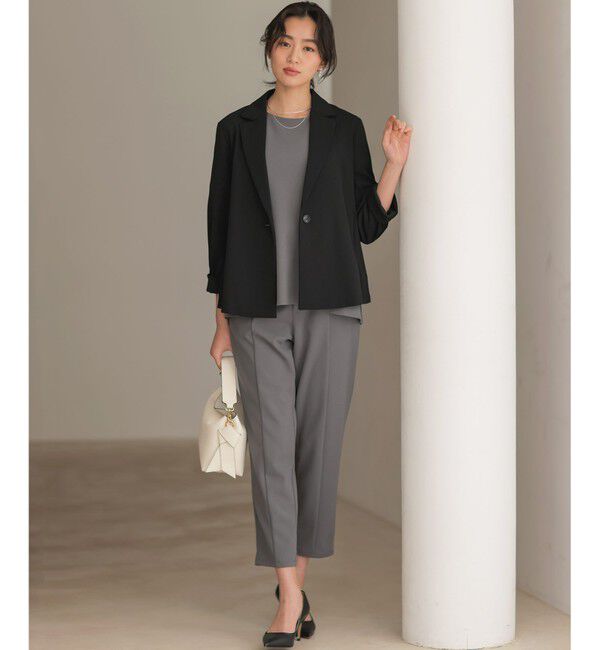 組曲「【WEB限定】ジョーゼットジャージー ジャケット」|テーラードジャケット|