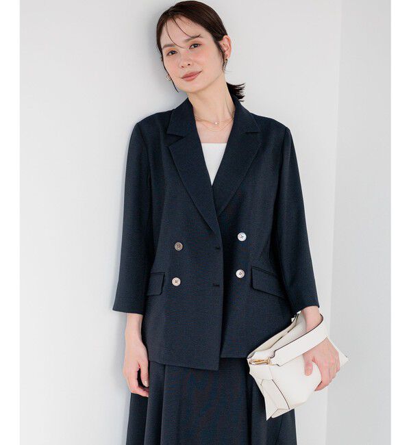 組曲「ライトリネンライク ジャケット」|テーラードジャケット|ネイビー系