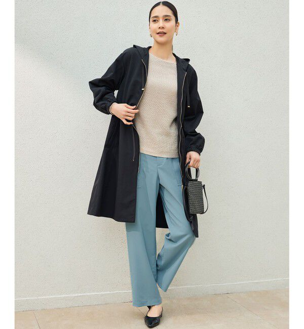 自由区「【撥水加工・UVケア・洗える】ライトグログランフーデッド コート」|ミリタリー・モッズコート|