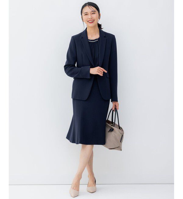 23区「【セットアップ対応/洗える】トリアセダブルジョーゼット テーラード ジャケット」|テーラードジャケット|