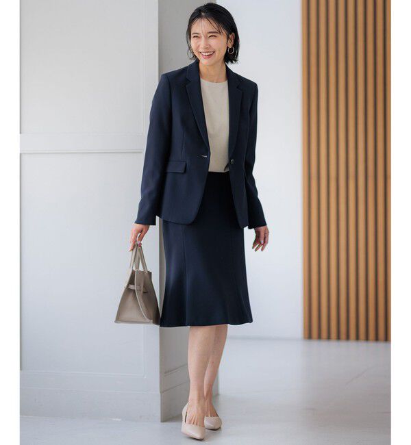 23区「【セットアップ対応/洗える】トリアセダブルジョーゼット テーラード ジャケット」|テーラードジャケット|