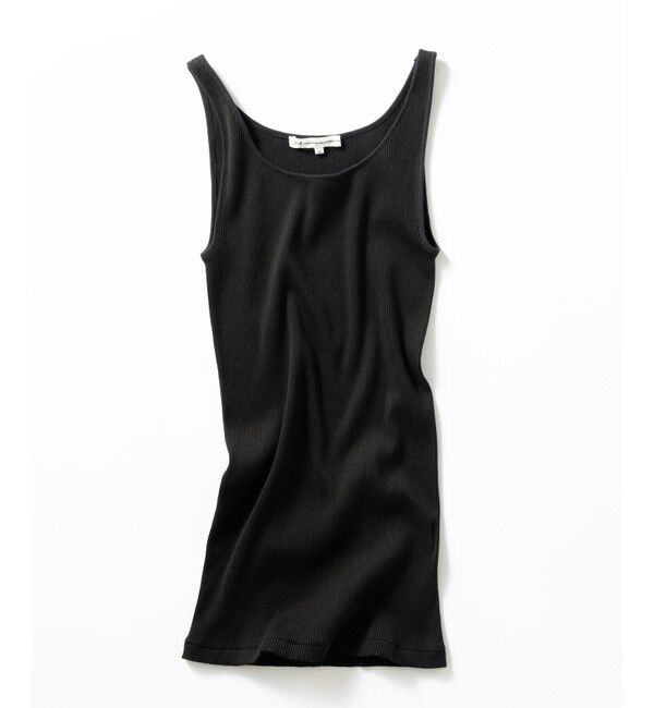 23区「【新色追加/見上愛さん着用】オーガニック コットンリブ タンクトップ」|タンクトップ|ブラック系