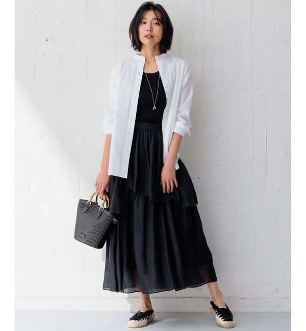 23区「【新色追加/見上愛さん着用】オーガニック コットンリブ タンクトップ」|タンクトップ|