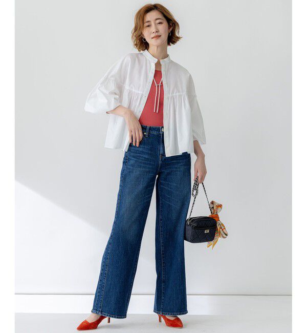 23区「【新色追加/見上愛さん着用】オーガニック コットンリブ タンクトップ」|タンクトップ|