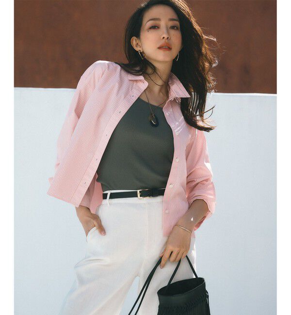 23区「【新色追加/見上愛さん着用】オーガニック コットンリブ タンクトップ」|タンクトップ|