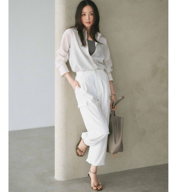 23区「【新色追加/見上愛さん着用】オーガニック コットンリブ タンクトップ」|タンクトップ|