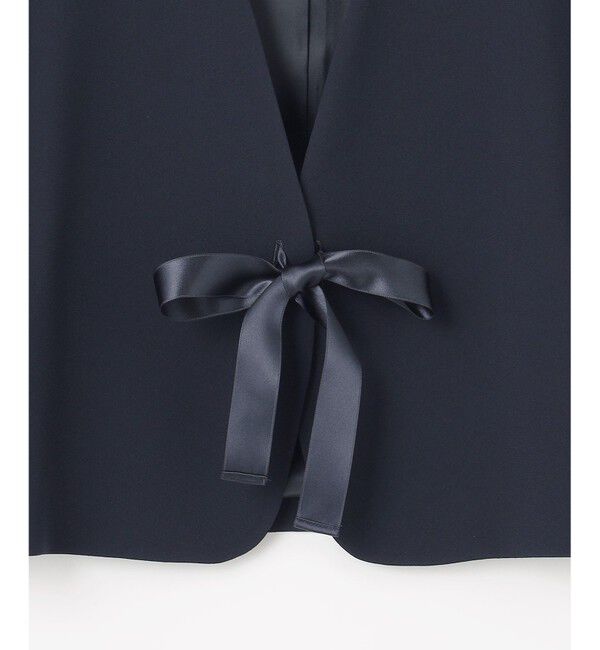 23区「【APPLAUDIR】クリアジョーゼット 3WAYコンパクトジャケット」|ノーカラージャケット|