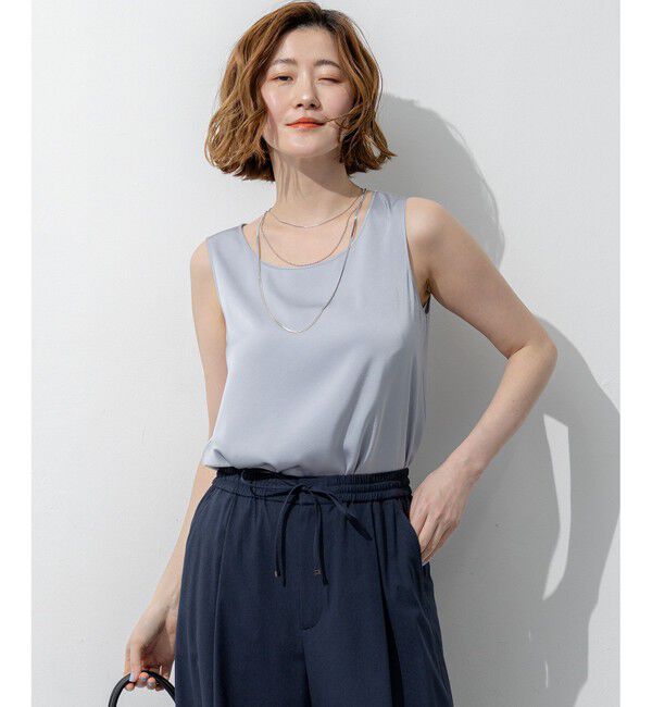 23区「【新色追加/Oggi掲載】ミスティサテン タンクトップ」|タンクトップ|ｽｶｲﾌﾞﾙ