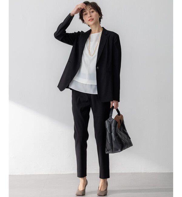 23区「【洗える】リネンレーヨンストレッチ テーラード ジャケット」|テーラードジャケット|