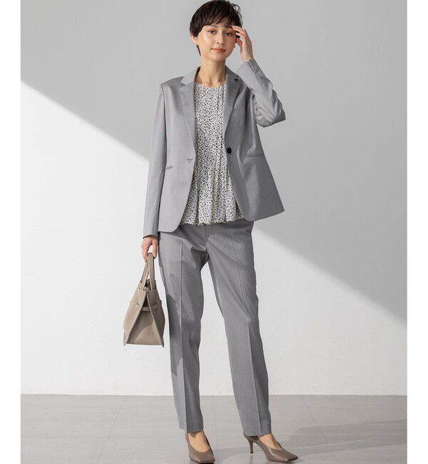 23区「【セットアップ対応/洗える】ストレッチシャンブレー テーラードジャケット」|テーラードジャケット|