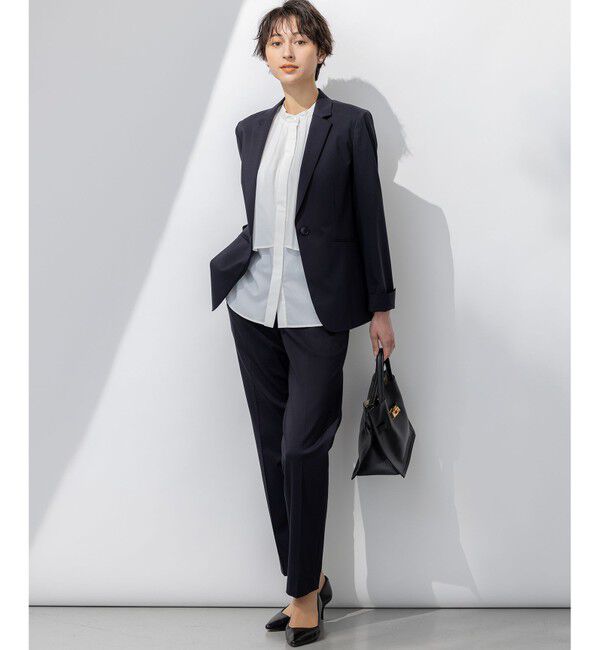 23区「【セットアップ対応/洗える】ストレッチシャンブレー テーラードジャケット」|テーラードジャケット|