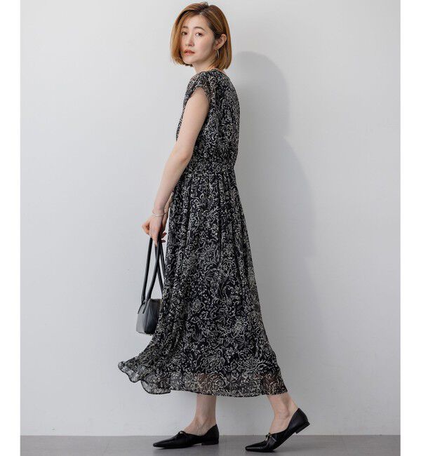 23区「【洗える】アンティークフラワープリント ワンピース」|ワンピース|