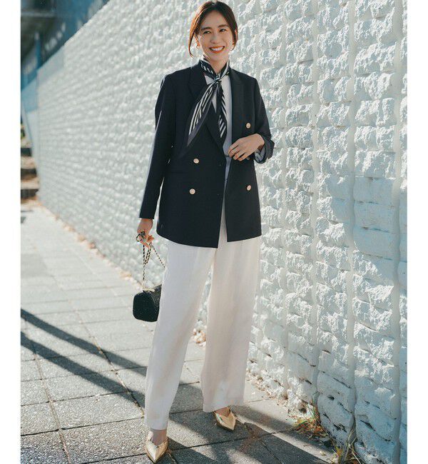 23区「【滝沢眞規子さん着用/VERY掲載】ランダムストライプ ダイヤ スカーフ」|バンダナ・スカーフ|