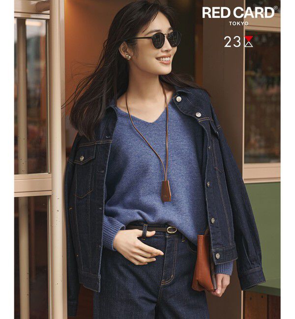 23区「【滝沢眞規子さん着用/RED CARD TOKYO&times;23区】オーバーサイズ デニム ジャケット」|デニムジャケット|ネイビー系