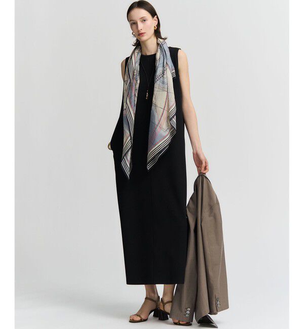 23区「コットンシルク マップ柄 ストール」|ストール|