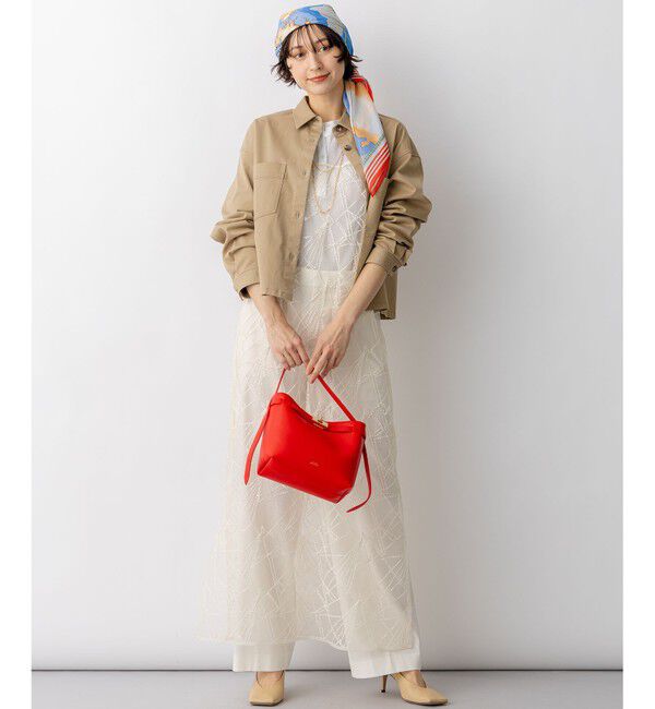 23区「コットンシルク マップ柄 ストール」|ストール|