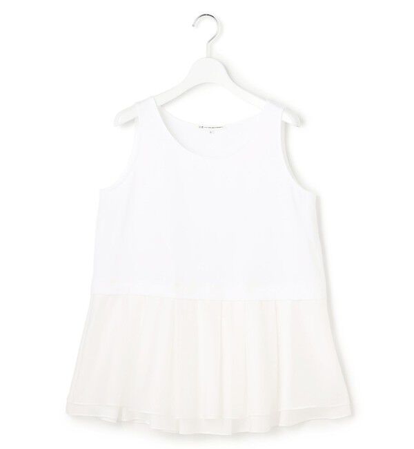 23区「ナチュラルコットンベア シアーペプラム タンクトップ」|タンクトップ|