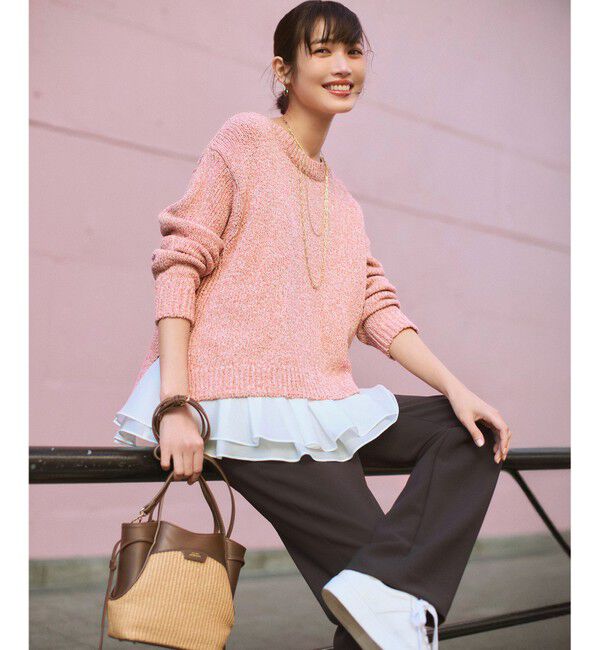 23区「ナチュラルコットンベア シアーペプラム タンクトップ」|タンクトップ|