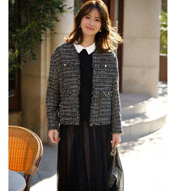 23区「GIOLICAツイード ジャケット」|テーラードジャケット|