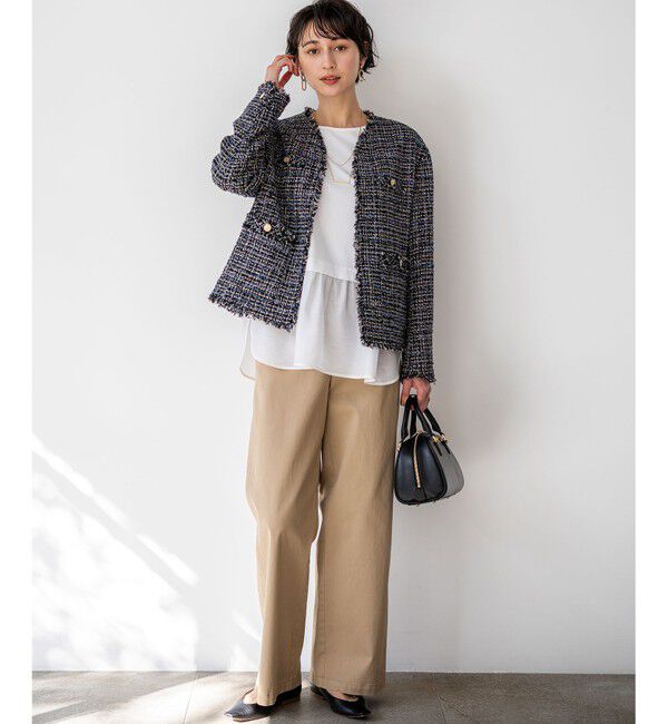 23区「GIOLICAツイード ジャケット」|テーラードジャケット|